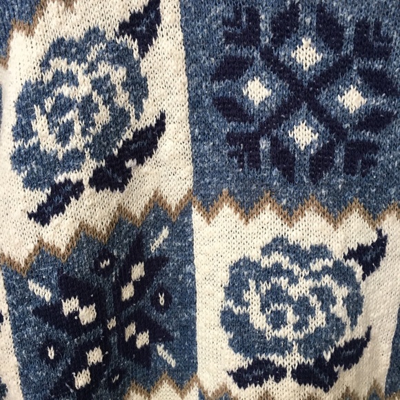 Denim Republic Denim Blue & Cream Sweater - Picture 4 of 5